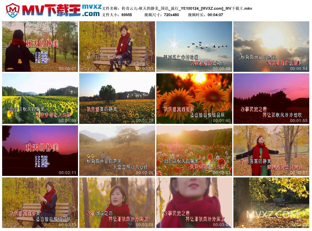 传奇云儿-秋天的静美_国语_流行_YE100124